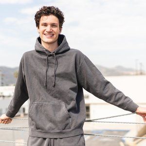 Vintage Grey Fleece Hoodie